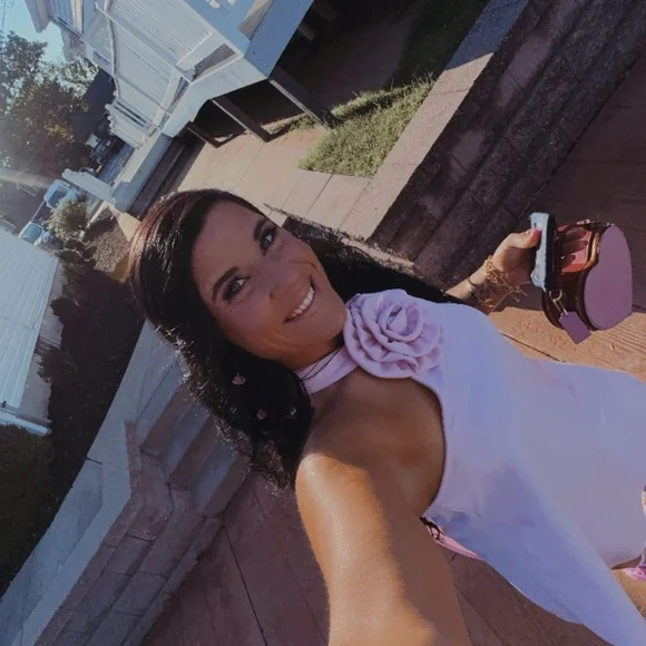 Flower choker halter dress - Picture 4 of 4